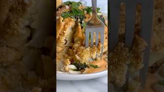 Half roasted cauliflower cauliflower veganrecipes healthyrecipes cauliflowerrecipe [upl. by Lalittah]