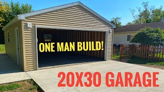 Full Garage Build Framing AND Siding MY DIY [upl. by Cindra]