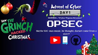 Hackmas 2024 Day 1 THM Advent of Cyber OPSEC amp Malicious Links cybersecurity vlogmas tryhackme [upl. by Annoif]