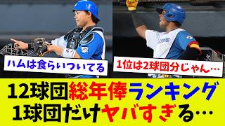 【逆に公平！？】プロ野球12球団別総年俸ランキング！ 1球団だけヤバすぎる… [upl. by Ricki]