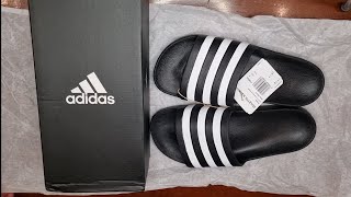 Unboxing Adidas Adilette Aqua  Feet [upl. by Kieryt]