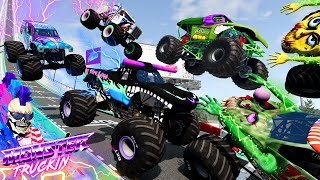 Monster Jam INSANE Racing Freestyle and High Speed Jumps 39  BeamNG Drive  Grave Digger [upl. by Niels]