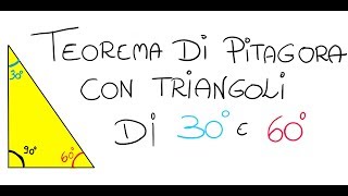 Teorema di Pitagora con triangolo di 30Â° e 60Â° [upl. by Cruce]