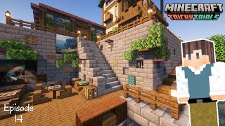 The Villager Trading Hall Interior  121 Minecraft Survival  Ep 14 [upl. by Cacilia]