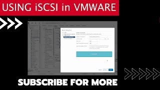 Using iSCSI on VMware [upl. by Eittocs946]