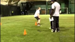 Offensive Linemen Agility Drill [upl. by Anilys720]