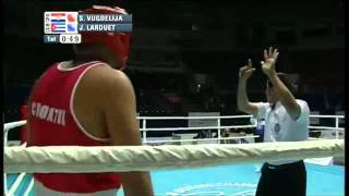 Heavy 91kg R16 Vugdelija Stjepan CRO VS Larduet Jose CUB 2011 AIBA World Champs [upl. by Hairehcaz]