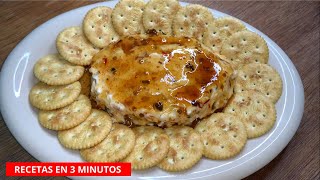 Mi BOTANA FAVORITA de Queso crema y Mermelada  Recetas en 3 minutos [upl. by Eirelav267]