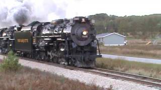 Pere Marquette 1225 and Nickel Plate Road 765 RunBy [upl. by Jb]