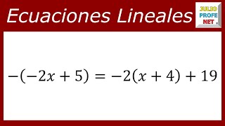 ECUACIONES LINEALES  Ejercicio 6 [upl. by Secnarf]