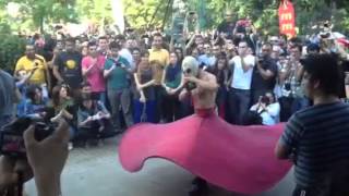 Protestor does a Sufi whirling dervish dance in a gas mask in Gezi [upl. by Maryann]