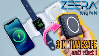 3in1 Folding MagSafe Wireless Charger Demo Review Office Nightstand Travel iPhone AirPods Watch [upl. by Cirederf]