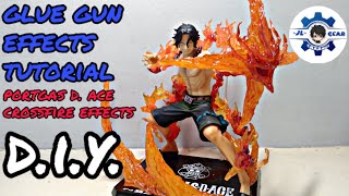 Glue Gun Art Tutorial 2  Portgas D Ace Crossfire Effects [upl. by Llednav41]