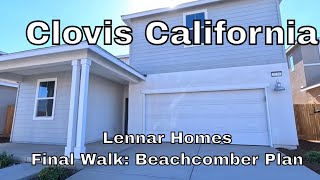 Clovis California Lennar Homes Final Walk Beachcomber Plan houses for sale clovis [upl. by Perle]