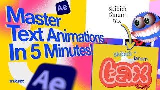 How To Master Text Animation In After Effects 5 Minutes [upl. by Sezen551]