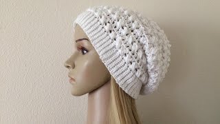 How To Crochet A Slouchy Hat Lilus Handmade Corner Video  200 [upl. by Gnoh150]