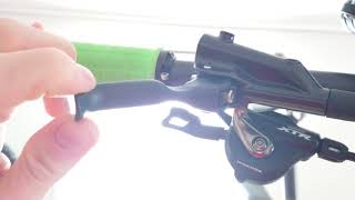 New Shimano Deore M6000 Brake lever  up and down play test [upl. by Sibilla]