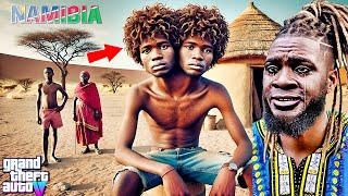 😢😢Franklin Meets Poor African Conjoined Twins With One Body In NamibiaGTA 5 Real Life Mod [upl. by Duleba]