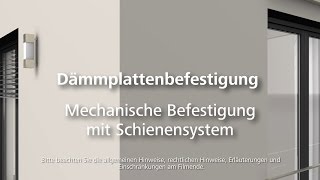 Dämmung befestigen mit Schienensystem  Wärmedämmung  WDVS  FassadendämmungVerarbeitung [upl. by Minta]