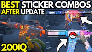 200IQ STICKER COMBOS in CS2 BEST Sticker Crafts After NEW Update [upl. by Attolrahc]