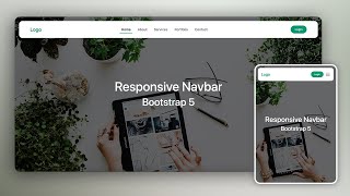 Bootstrap 5  How to create a Responsive Navbar  Step by Step Tutorial [upl. by Ciardap]