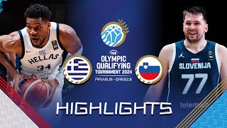 Giannis wins the battle against Luka as Greece 🇬🇷 move on  Highlights  FIBA OQT 2024 Greece [upl. by Schell]