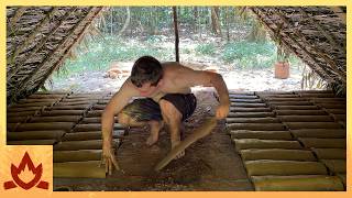 Primitive Technology Aframe Roof Tile Factory [upl. by Oren]