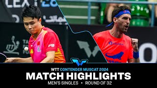 Zhou Qihao vs Steffen Mengel  MS R32  WTT Contender Muscat 2024 [upl. by Ellirehs]