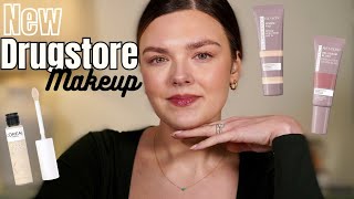 Drugstore Makeup Try On Revlon Illuminance Serum Tint amp Blush LOreal True Match Radiant Concealer [upl. by Annehcu]