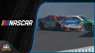 Zane Smith John Hunter Nemechek wreck on restart at Pocono  Motorsports on NBC [upl. by Navlys]