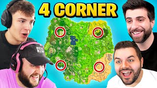 The 4 CORNER Challenge in Fortnite Chapter 1 [upl. by Leif602]