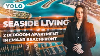 Touring 2 bedroom apartment in Emaar Beachfront DUBAI Harbour  Beachfront living [upl. by Christiana]