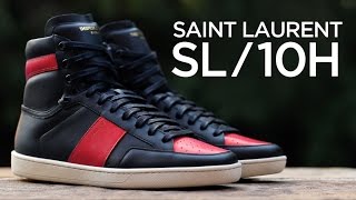 Closer Look Saint Laurent SL10H  BlackRed [upl. by Ryder]