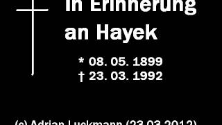 Erinnerung an Friedrich August von Hayek  20 Todestag [upl. by Gladis]