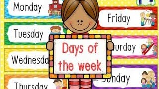 days of the week  learn days of week in English [upl. by Lamoureux]