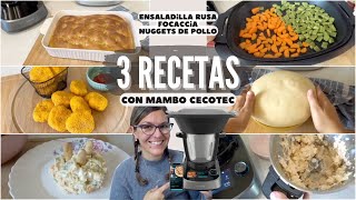 3 Recetas MAMBO CECOTEC FÁCILES  Ensaladilla Rusa Focaccia y Nuggets de Pollo [upl. by Glantz983]