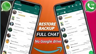 Backup whatsapp to fmwhatsapp  restore chat history whatsapp [upl. by Chandal112]