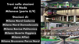 Treni nelle stazioni del Nodo Milanese parte 89 tutte le stazioni FN di Milano [upl. by Debbi]