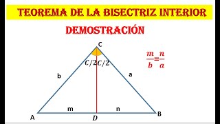 TEOREMA DE LA BISECTRIZ INTERIOR ¡¡DEMOSTRACIÓN [upl. by Rorke]