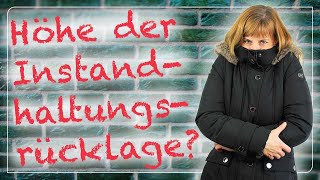 Höhe der Instandhaltungsrücklage beim Kauf ⁉️ JederkannImmobilien [upl. by Eedoj]