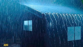 Insomnia relief⛈️sleep fast 💤with heavy rain on tin roof and loud thunder  3 Hz AIO RAIN [upl. by Aileda]