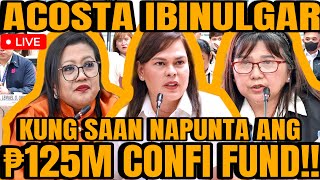 GINA ACOSTA ISINIWALAT ANG KATOTOHANAN SA CONFIDENTIAL FUND BINUKING SI VP SARA DUTERTE [upl. by Vernita324]