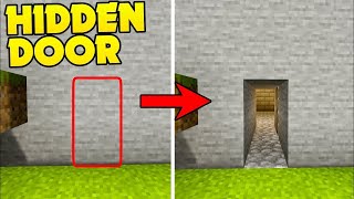 Minecraft  How to build a Hidden Door easy [upl. by Evey]