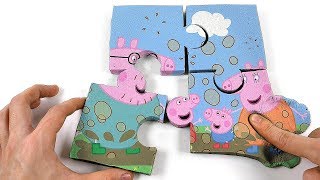 Kinetic Sand Green Screen Mad Mattr Funny Magic Show Peppa Pig Puzzle Nursery Rhyme Kids [upl. by Eidnil]