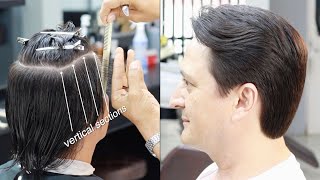 The Best TUTORIAL Classic Medium Mens Haircut With Scissors  by Farley Santiago [upl. by Atterahs]