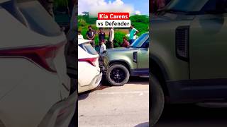 Defender hitting Kia Carens on Road manishbhardwaj landroverdefender kiacarens2024 shorts [upl. by Arama]