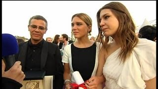 Cannes Kechiche Exarchopoulos Seydoux Palme dor à trois quotcest grandiosequot  2605 [upl. by Valda349]