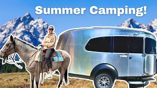 Airstream Basecamp 20X Summer Camping  The best RV campground near grand Tetons [upl. by Elleiand]