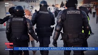 Russia manifestanti arrestati e censura ai media  La vita in diretta 02032022 [upl. by Amiel]