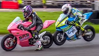 9 Year Old Casey OGorman CRAZY LAST LAP Drama Cool FAB Minibikes Championship [upl. by Nnylyahs]